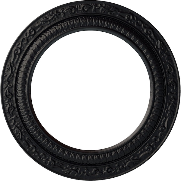Ekena Millwork Andrea Ceiling Medallion (Fits Canopies up to 8"), Hand-Painted Steel Gray, 12"OD x 8"ID x 1/2"P CM12ADSGS - main